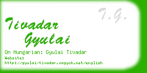 tivadar gyulai business card